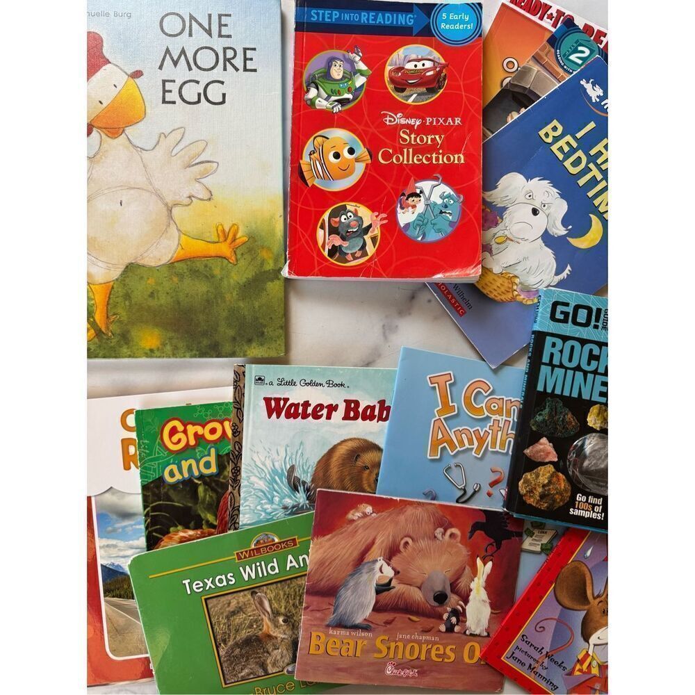 Children’s book bundle young kids Pixar PJ Masks One More Egg Animals learn educ